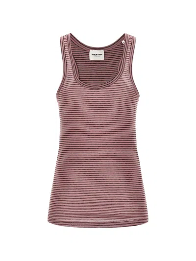 Isabel Marant Étoile Thea Tank Top Scoop Neck Stripes In Multi