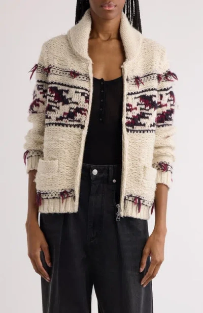 ISABEL MARANT ÉTOILE ISABEL MARANT ÉTOILE THYLANE PLACED PRINT WOOL CARDIGAN