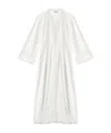 Isabel Marant Étoile Tianny Pleated Broderie Anglaise Cotton Midi Dress In White