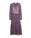 Isabel Marant Étoile Multicolored Maxi Tie-neck Dress With Graphic Print All-over In Viscose Woman In Multicolor