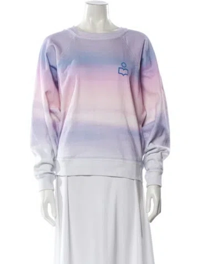 Pre-owned Isabel Marant Étoile Tie-dye Print Crew Neck Sweatshirt In Blue