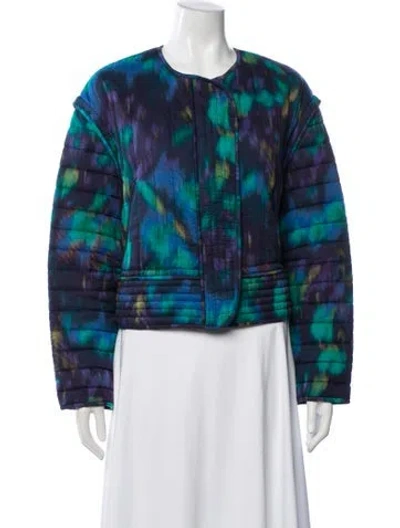 Pre-owned Isabel Marant Étoile Tie-dye Print Jacket In Blue