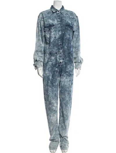 Pre-owned Isabel Marant Étoile Tie-dye Print Jumpsuit In Blue