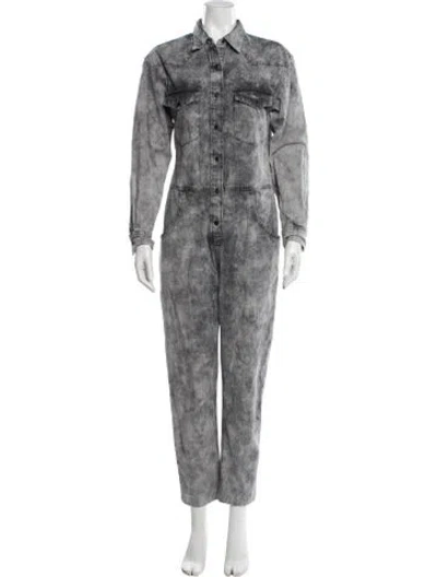 Pre-owned Isabel Marant Étoile Tie-dye Print Jumpsuit In Gray