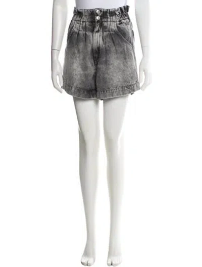 Pre-owned Isabel Marant Étoile Tie-dye Print Mini Shorts In Black