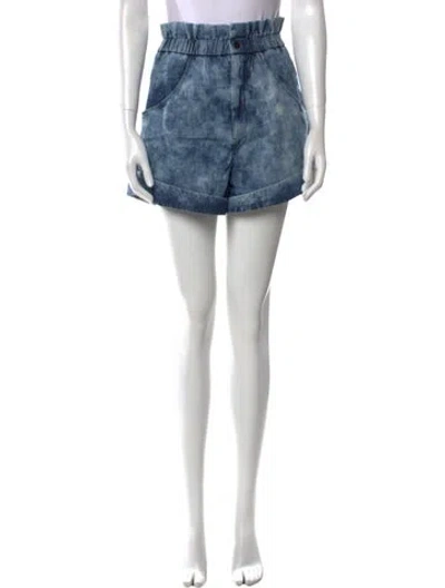 Pre-owned Isabel Marant Étoile Tie-dye Print Mini Shorts In Blue