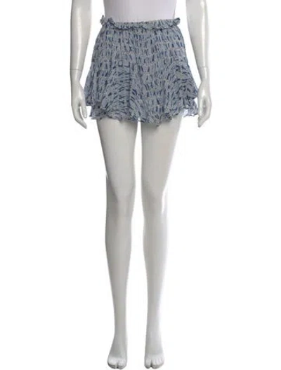 Pre-owned Isabel Marant Étoile Tie-dye Print Mini Shorts In Blue
