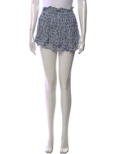 Pre-owned Isabel Marant Étoile Tie-dye Print Mini Shorts In Blue