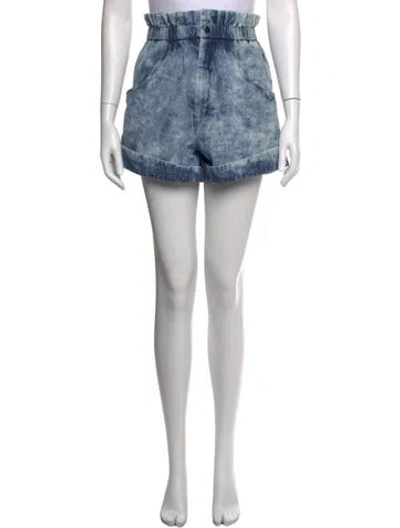 Pre-owned Isabel Marant Étoile Tie-dye Print Mini Shorts In Blue