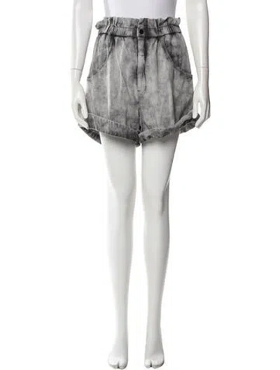 Pre-owned Isabel Marant Étoile Tie-dye Print Mini Shorts In Gray