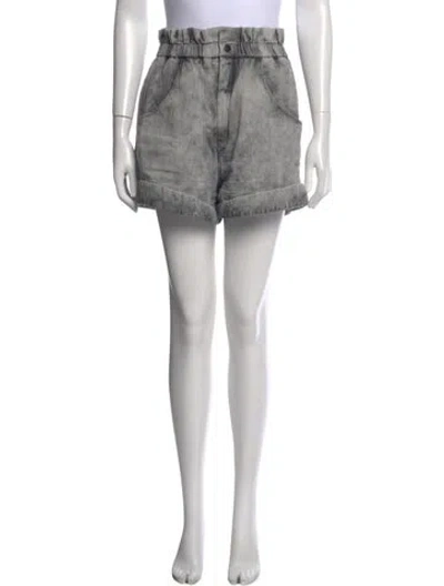 Pre-owned Isabel Marant Étoile Tie-dye Print Mini Shorts In Gray