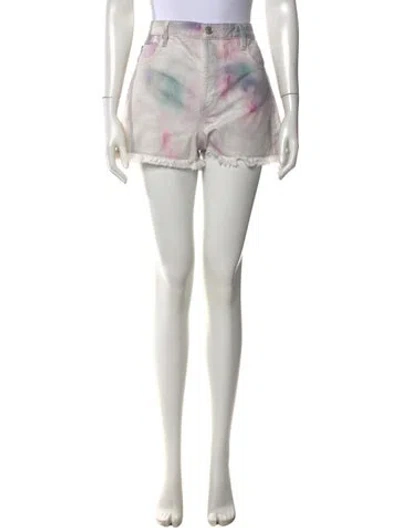 Pre-owned Isabel Marant Étoile Tie-dye Print Mini Shorts In Pink