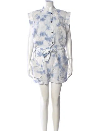 Pre-owned Isabel Marant Étoile Tie-dye Print Romper In Blue