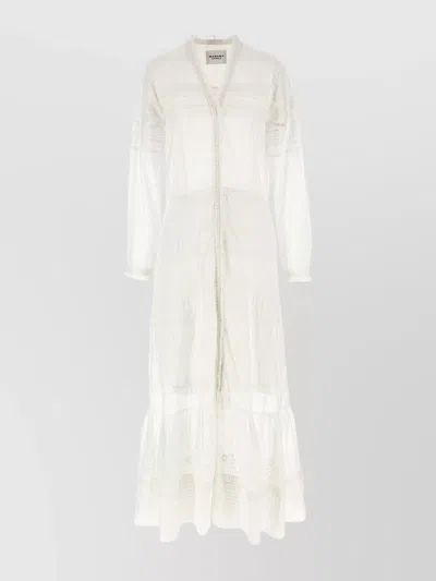 ISABEL MARANT ÉTOILE 'TIERED V-NECKLINE LACE LONG SLEEVES DRESS'