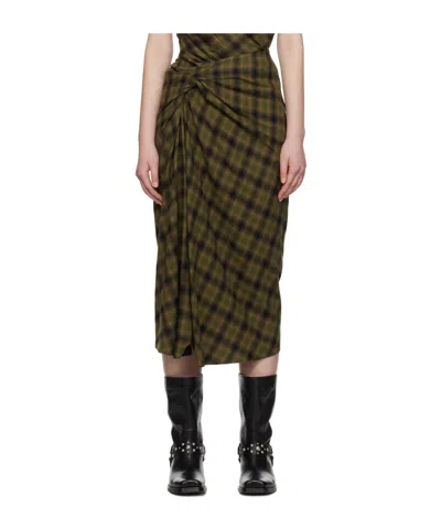 Isabel Marant Étoile Tijuana Midi Skirt In Green