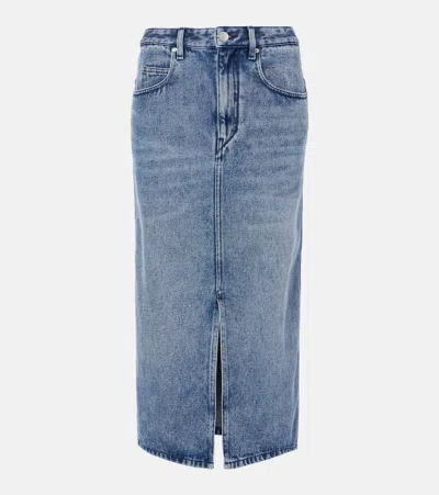 Isabel Marant Étoile Tilauriagz Denim Midi Skirt In Blue