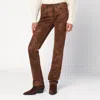 Isabel Marant Étoile Tobacco Faux Leather Trousers Women In Brown