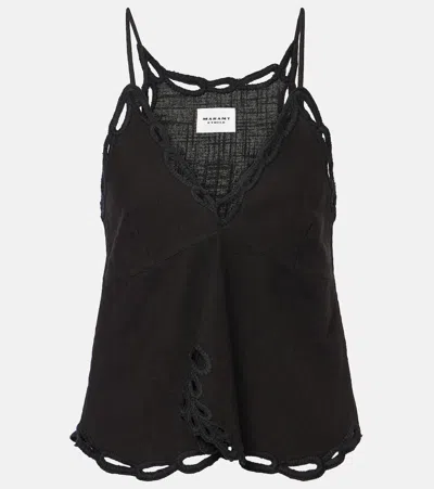 Isabel Marant Étoile Tomeki Cotton Top In Black