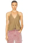 Isabel Marant Étoile Tomeki Top In Light Khaki
