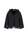 Isabel Marant Étoile Sleeve Hooded Cropped Cut-out Pockets In Black