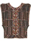 Isabel Marant Étoile Isabel Marant Etoile Cerza Short Printed And Embroidered Cotton Cardigan