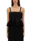Isabel Marant Étoile Isabel Marant Etoile Denys Cotton Top In Black