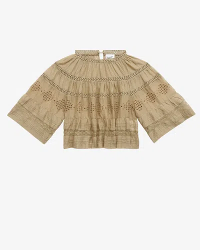 Isabel Marant Étoile Dilama Top In Light Khaki
