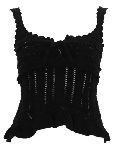 Isabel Marant Étoile Neves Cotton Knit Tank Top In Black