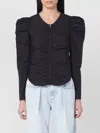 Isabel Marant Étoile Top Puff Sleeves Ruched Detailing In Black
