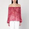 Isabel Marant Étoile Isabel Marant Etoile Fuchsia Printed ml Vutti Top In Red