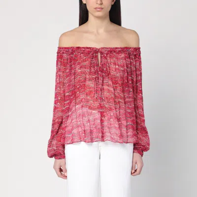 Isabel Marant Étoile Top Red Vutti With Print In Multi