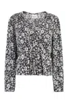 Isabel Marant Étoile Eddy Printed Viscose Blouse In Black