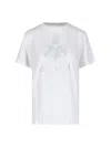 Isabel Marant Étoile Zewel Metallic Logo Slub Linen Graphic Tee In White
