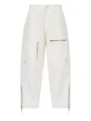 Isabel Marant Étoile Straight Trousers With Cargo And Back Pockets In White
