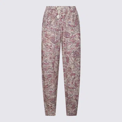 ISABEL MARANT ÉTOILE TROUSERS ECRU/PURPLE