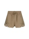 Isabel Marant Étoile Straight Leg Trousers Elastic Waistband In Green