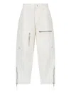 Isabel Marant Étoile Straight Trousers With Cargo And Back Pockets In White