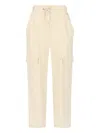 Isabel Marant Étoile Cotton Trousers With Belt Loops And Wide Leg In White
