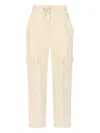 Isabel Marant Étoile Cotton Trousers With Belt Loops And Wide Leg In White