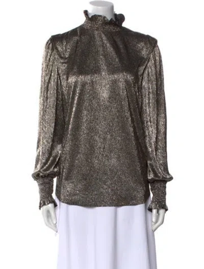 Pre-owned Isabel Marant Étoile Turtleneck Long Sleeve Blouse In Gray