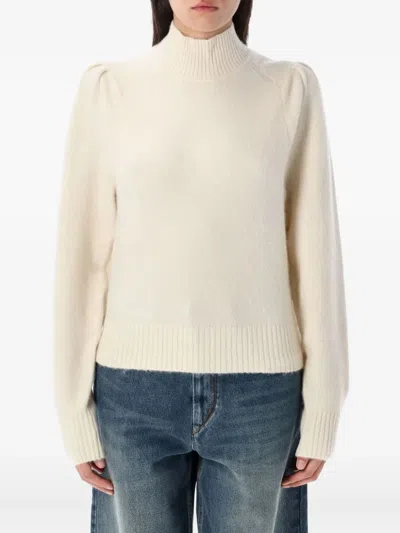 Isabel Marant Étoile Turtleneck Puff-shoulder Jumper In Neutral