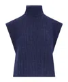 Isabel Marant Étoile Isabel Marant Etoile 'megan' Navy Alpaca Blend Vest In Blue
