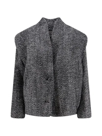 Isabel Marant Étoile Tweed Button-fastening Jacket In Gray