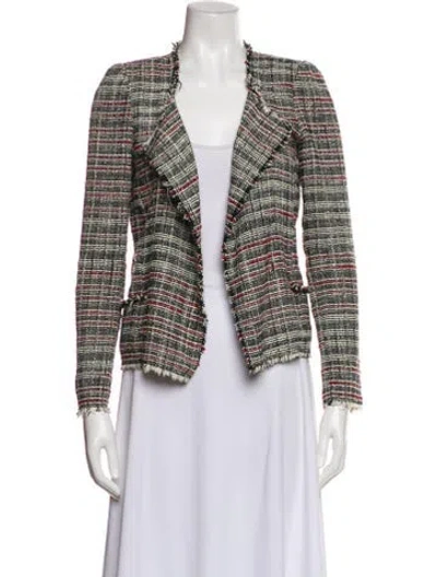 Pre-owned Isabel Marant Étoile Tweed Pattern Blazer In Black