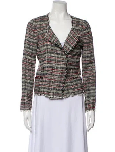 Pre-owned Isabel Marant Étoile Tweed Pattern Blazer In Black