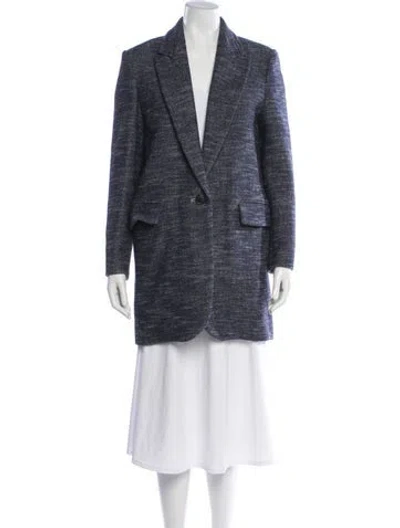 Pre-owned Isabel Marant Étoile Tweed Pattern Blazer In Blue