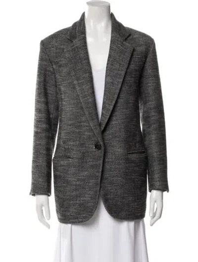 Pre-owned Isabel Marant Étoile Tweed Pattern Blazer In Gray