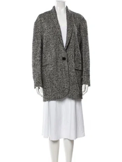 Pre-owned Isabel Marant Étoile Tweed Pattern Blazer In Grey