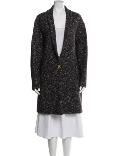 Pre-owned Isabel Marant Étoile Tweed Pattern Coat In Blue