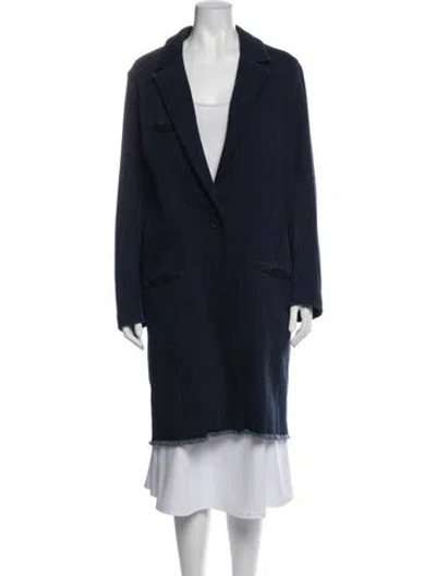 Pre-owned Isabel Marant Étoile Tweed Pattern Coat In Blue